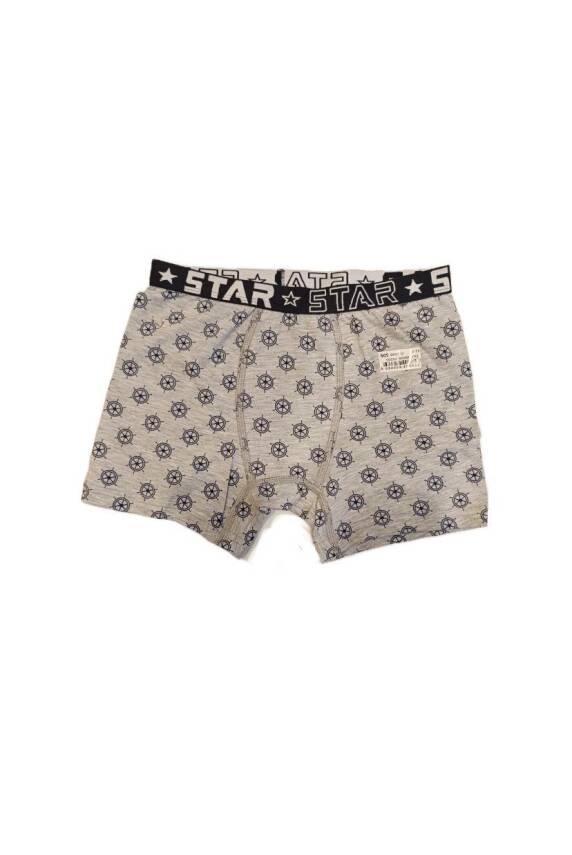 STAR 3 LÜ ERKEK ÇOCUK BELİ KEMERLİ DESENLİ BOXER - 6