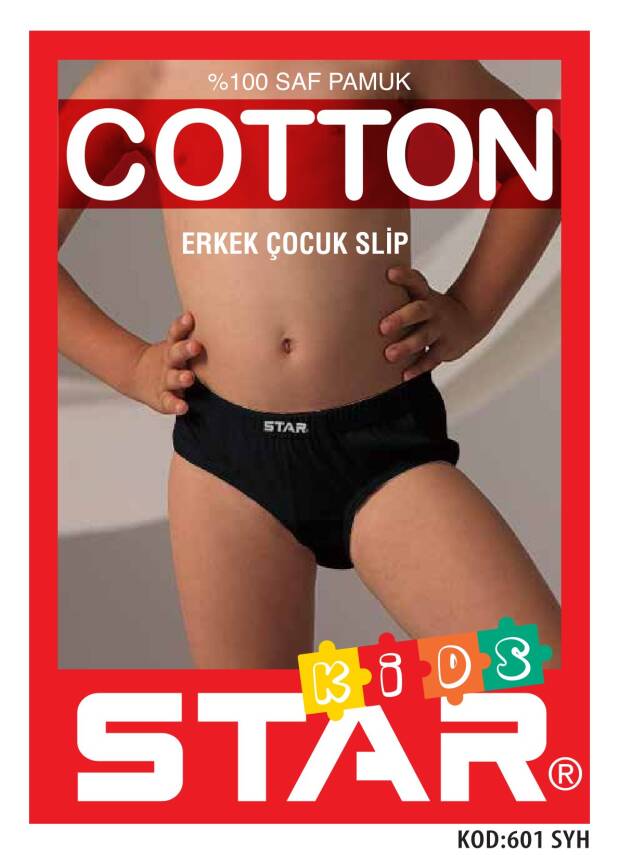 STAR 3 LÜ ERKEK ÇOCUK SAF PAMUK SLİP KÜLOT - 1
