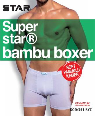 STAR 3 LÜ ERKEK ORGANİK BAMBU PAMUKLU KEMER BOXER 
