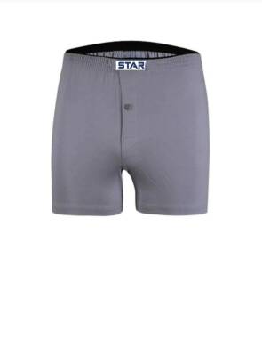 STAR 3 LÜ ERKEK SAF PAMUK BOXER KÜLOT GRİ 