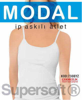 STAR 3 LÜ KADIN MODAL İP ASKILI ATLET BEYAZ