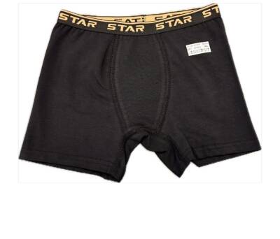 STAR 3LÜ SİYAH ERKEK ÇOCUK BELİ KEMERLİ LYCRALI BOXER 