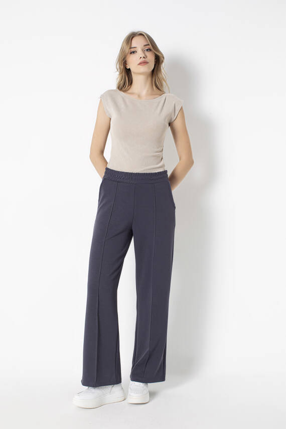 STAR BESTTREND KADIN FÜME SCUBA NEVÜRLÜ BOL PAÇA PANTOLON - 1
