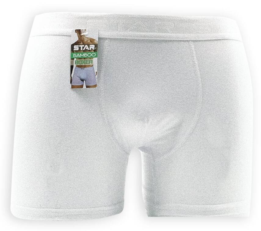 STAR ERKEK BEYAZ ORGANİK BAMBU BELİ KEMERLİ BOXER - 2