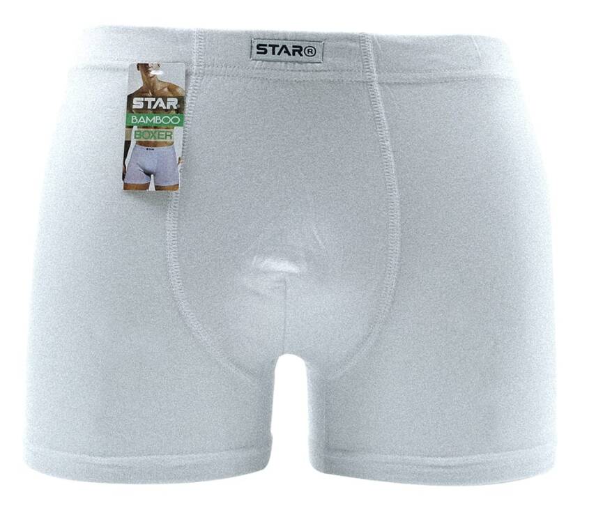 STAR ERKEK BEYAZ ORGANİK BAMBU PAMUKLU KEMER BOXER - 2