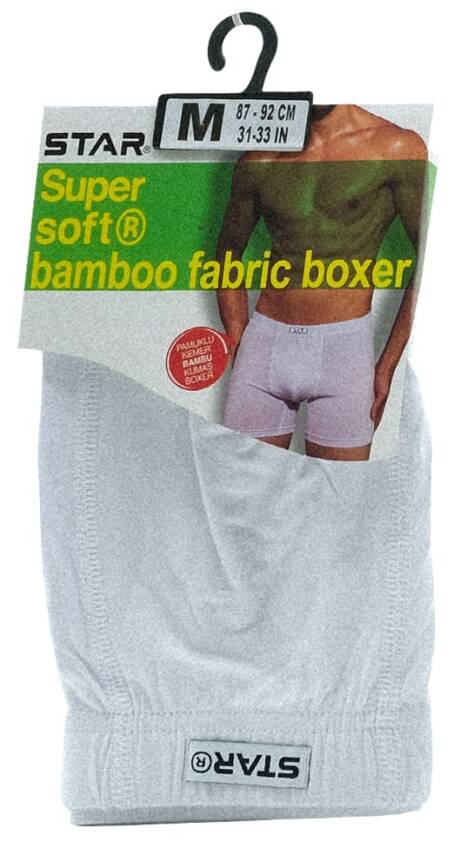 STAR ERKEK BEYAZ ORGANİK BAMBU PAMUKLU KEMER BOXER - 3
