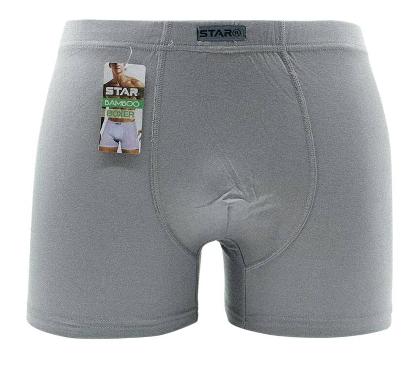 STAR ERKEK GRİ ORGANİK BAMBU PAMUKLU KEMER BOXER - 2
