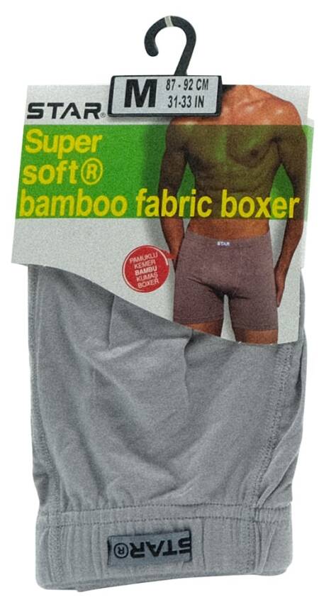 STAR ERKEK GRİ ORGANİK BAMBU PAMUKLU KEMER BOXER - 3