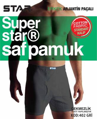 STAR ERKEK GRİ SAF PAMUK PAÇALI KÜLOT GRİ 
