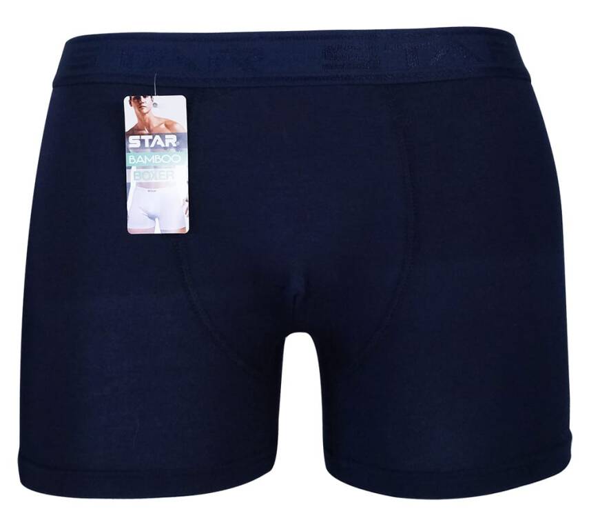 STAR ERKEK LACİVERT ORGANİK BAMBU BELİ KEMERLİ BOXER - 2
