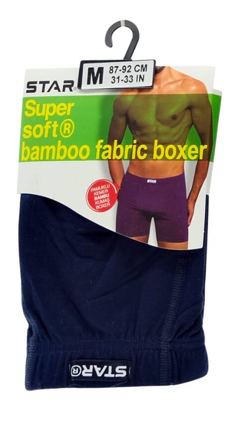 STAR ERKEK LACİVERT ORGANİK BAMBU PAMUKLU KEMER BOXER - 3