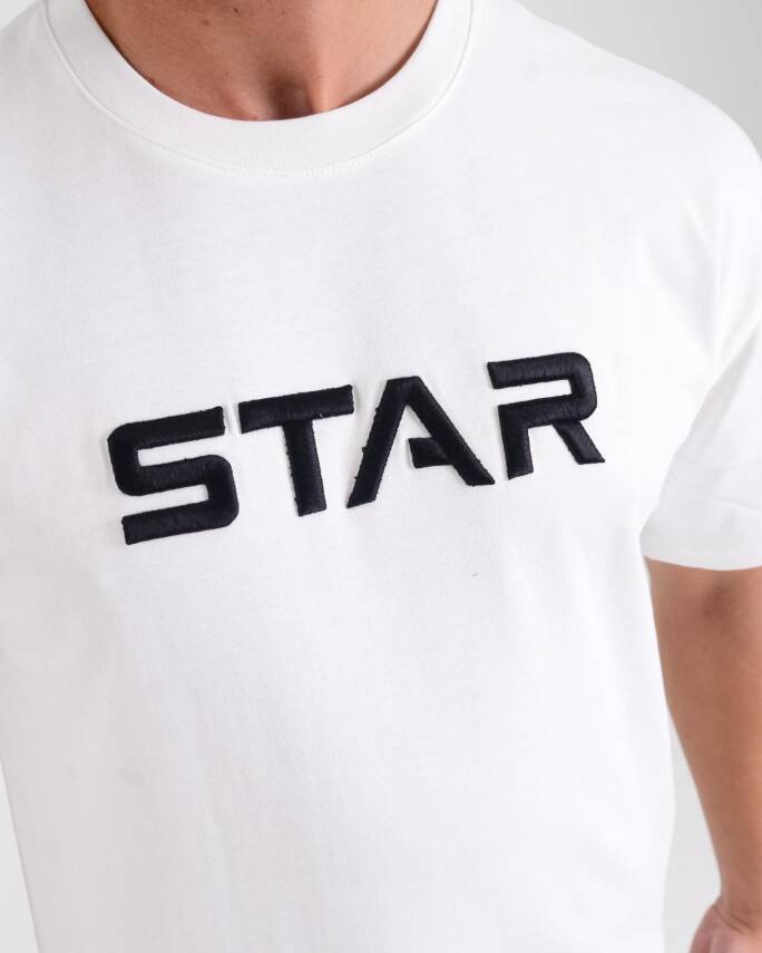 STAR ERKEK OVERSİZE STAR NAKIŞLI T-SHİRT - 3