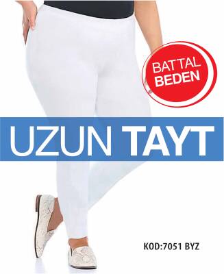 STAR KADIN BEYAZ SAF PAMUK UZUN TAYT 