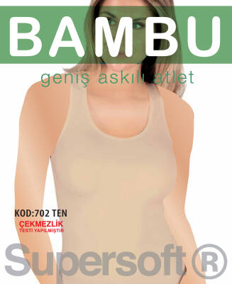 STAR KADIN TEN ORGANİK BAMBU GENİŞ ASKILI ATLET TEN