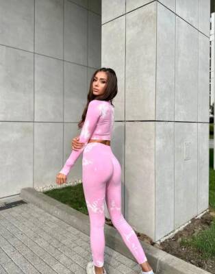 STAR ŞIMART KADIN PEMBE KALÇASI BÜZGÜLÜ FİTNESS SPOR TAKIM 