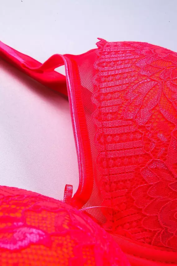 STAR Tılsım Lingerie Neon C Kap Dolgusuz Dantelli Sütyen Takımı - 3