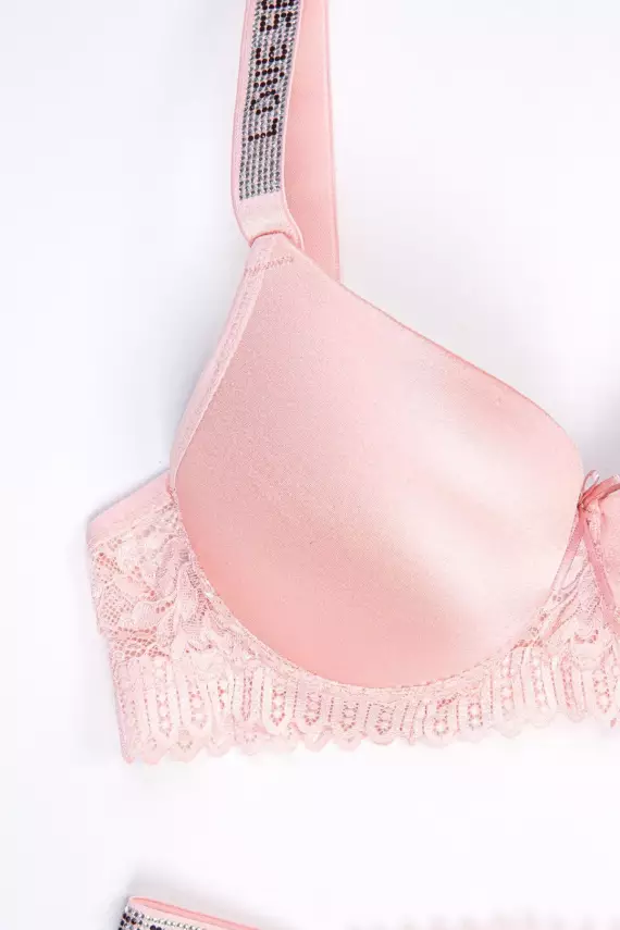 STAR Tılsım Lingerie Somon Love Secret Taşlı Mikro Dolgulu Sütyen Takım 250 - 5