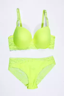 STAR Tılsım Lingerie 401 Neon C Kap Mikro Dolgusuz Sütyen Takımı 