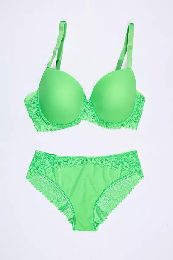 STAR Tılsım Lingerie 401 Neon C Kap Mikro Dolgusuz Sütyen Takımı - 1