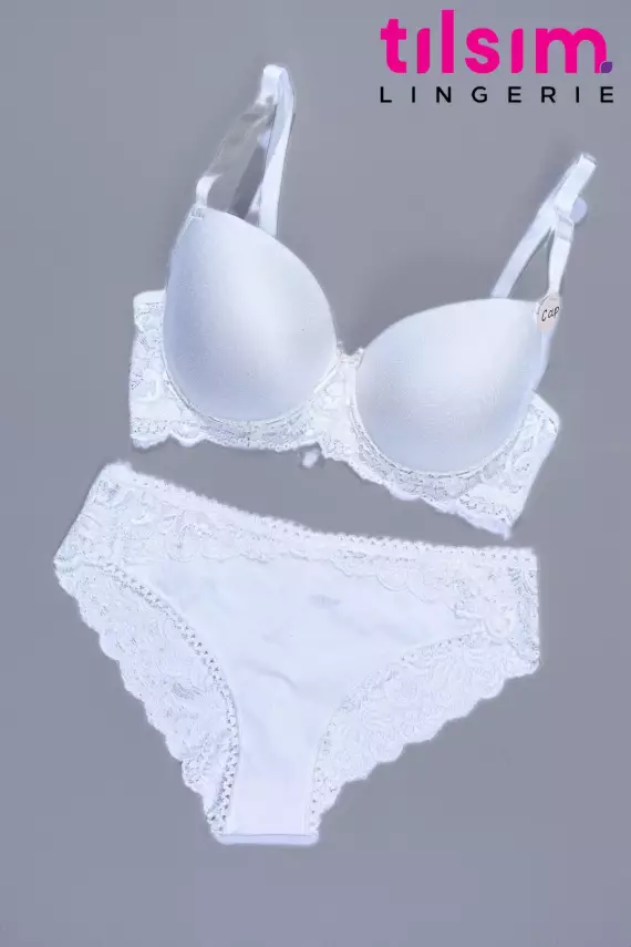 STAR Tılsım Lingerie C Kap Mikro Dolgusuz Sütyen Takımı - 1