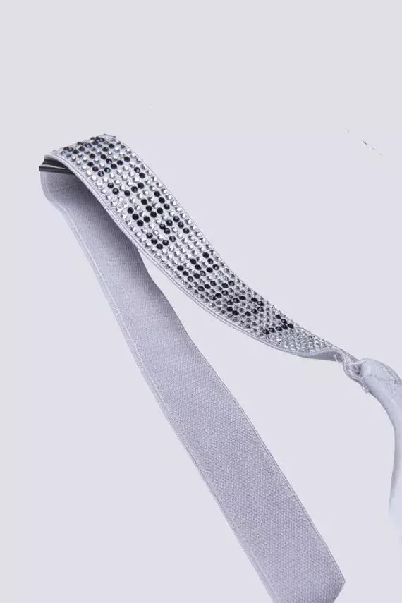 STAR Tılsım Lingerie Gri Love Secret Taşlı Mikro Dolgulu Sütyen Takım 250 - 3